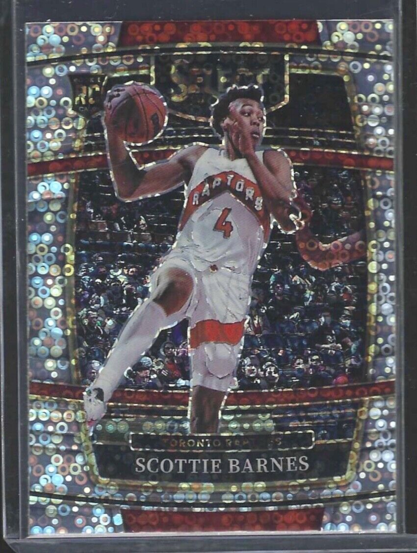 SCOTTIE BARNES 2021-22 PANINI SELECT CONCOURSE SILVER FAST BREAK PRIZM RC #74