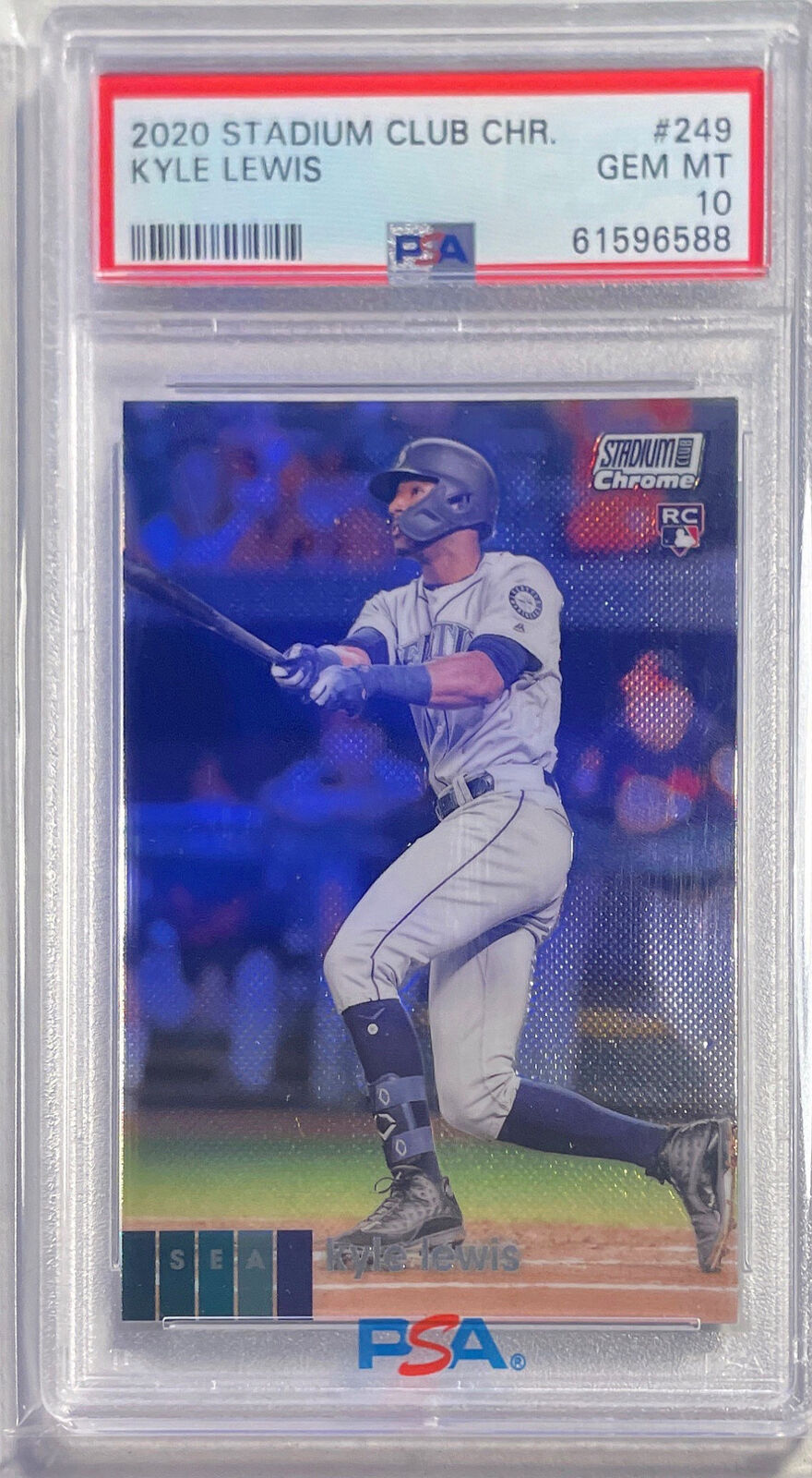 KYLE LEWIS 2020 STADIUM CLUB CHROME ROOKIE RC #249 PSA 10 GEM MINT