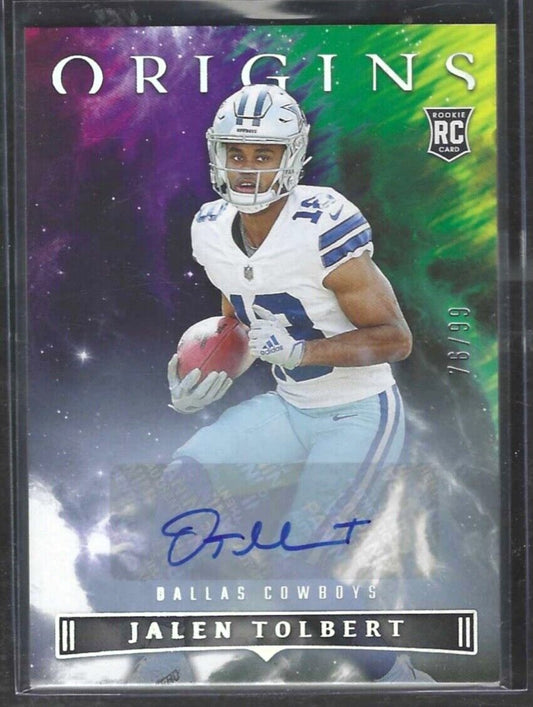 JALEN TOLBERT 2022 PANINI ORIGINS ROOKIE AUTO RC #D 76/99