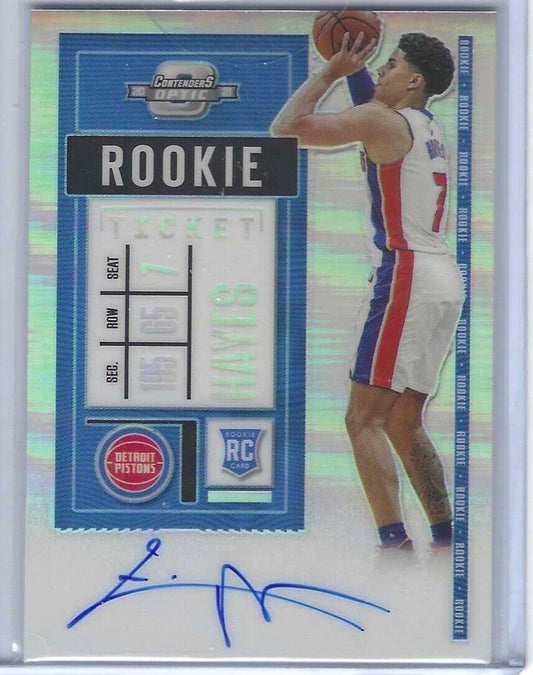 KILLIAN HAYES 2020-21 PANINI OPTIC CONTENDERS SILVER HOLO VARIATION AUTO RC #117