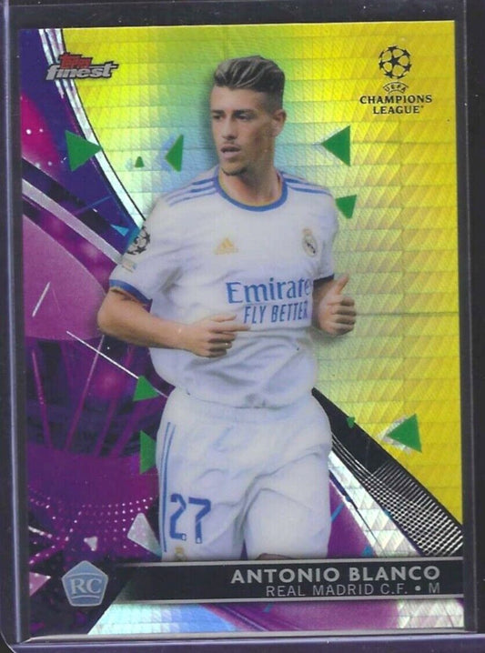 ANTONIO BLANCO 2021-22 TOPPS FINEST YELLOW HYPER REFRACTOR ROOKIE RC #D 117/250