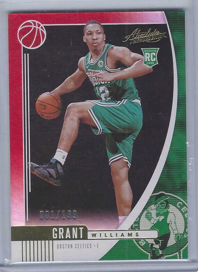 GRANT WILLIAMS 2019-20 PANINI ABSOLUTE RED FOIL ROOKIE RC #D 001/199