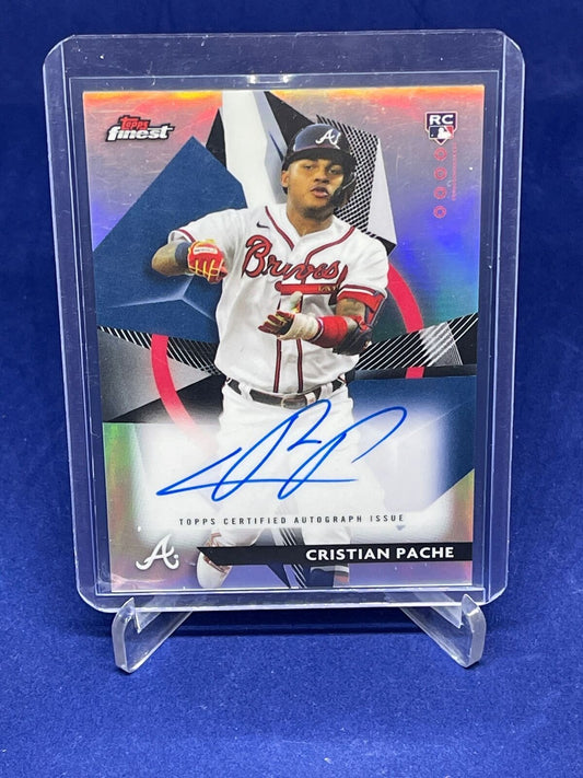 CRISTIAN PACHE 2021 TOPPS FINEST ON CARD AUTO ROOKIE REFRACTOR RC