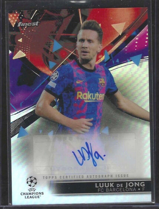 LUUK DE JONG 2021-22 TOPPS FINEST SILVER REFRACTOR AUTO #BA-LD