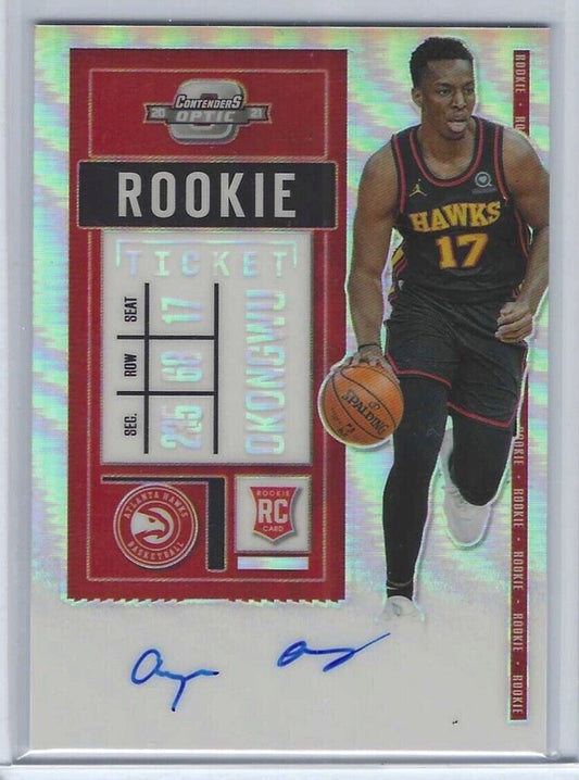 ONYEKA OKONGWU 2020-21 OPTIC CONTENDERS SILVER HOLO VARIATION AUTO RC #114
