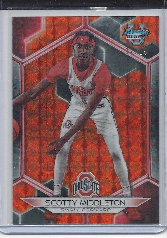 SCOTTY MIDDLETON  2023 BOWMANS BEST ORANGE GEOMETRIC REFRACTOR #D 17/25