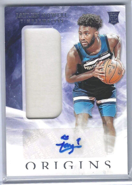 JAYLEN NOWELL 2019-20 PANINI ORIGINS ROOKIE JUMBO PATCH AUTO RC #158