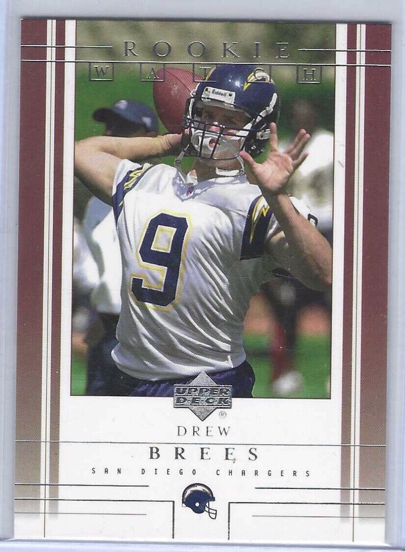 DREW BREES 2001 UPPER DECK ROOKIE WATCH RC #206