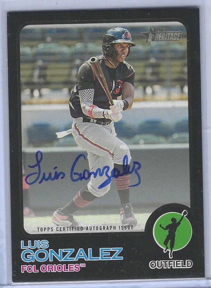 LUIS GONZALEZ 2022 TOPPS HERITAGE MINOR LEAGUE BLACK PROSPECT REAL ONE AUTO /50