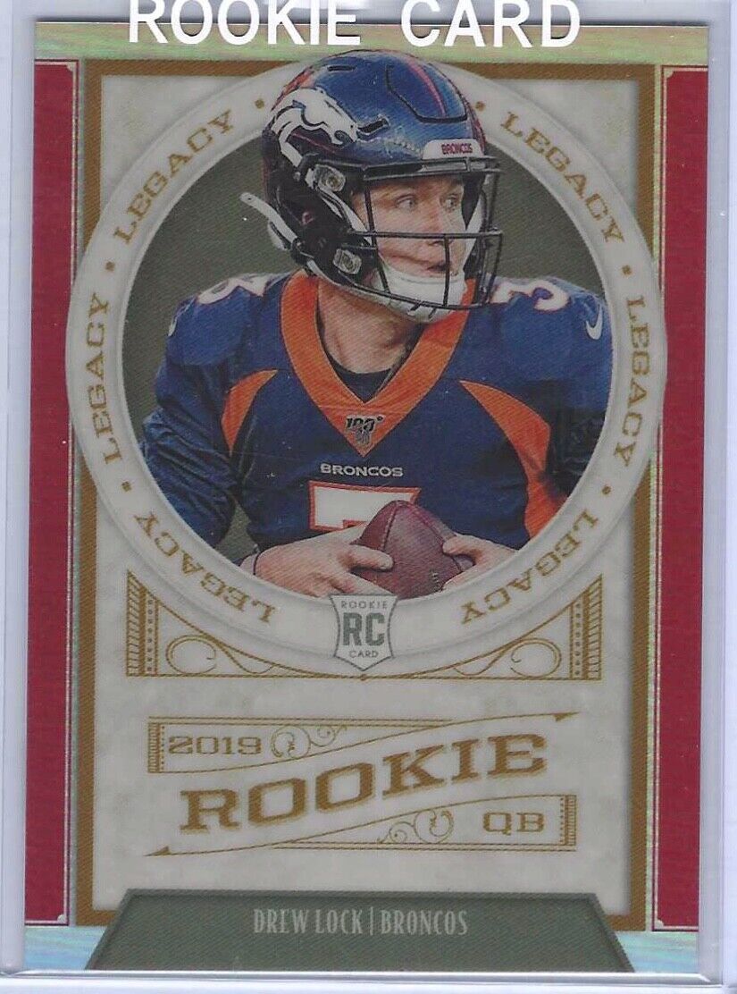 DREW LOCK 2019 PANINI CHRONICLES LEGACY RED PRIZM RC #D 02/99