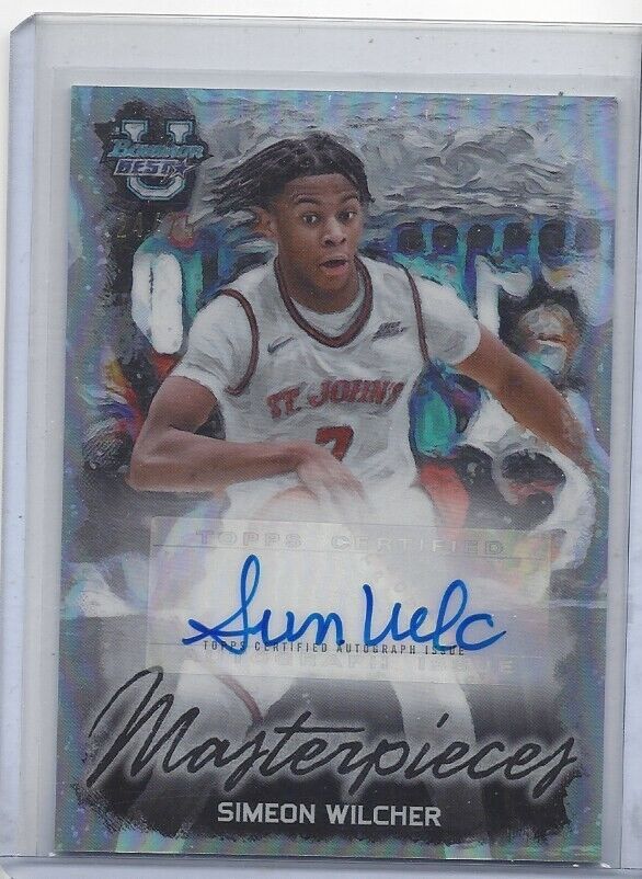 SIMEON WILCHER 2023 BOWMANS BEST UNIVERSITY MASTERPIECES REFRACTOR AUTO #D 24/75