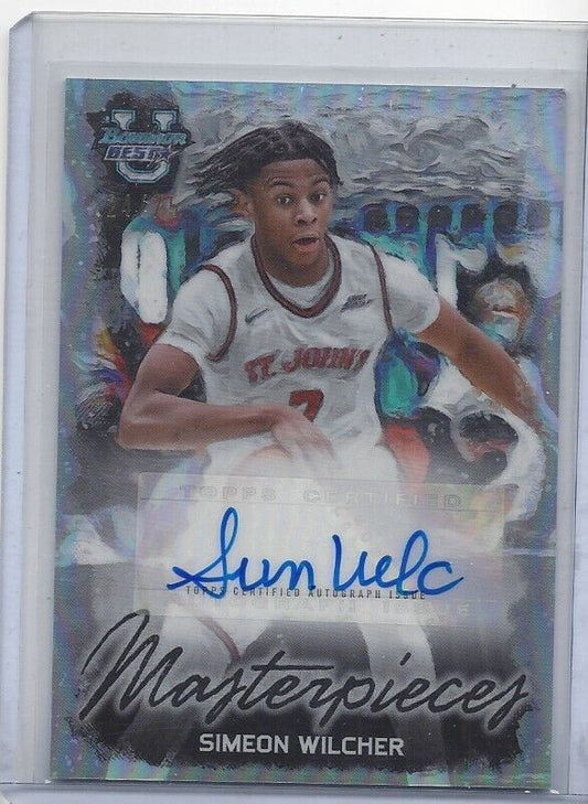 SIMEON WILCHER 2023 BOWMANS BEST UNIVERSITY MASTERPIECES REFRACTOR AUTO #D 24/75