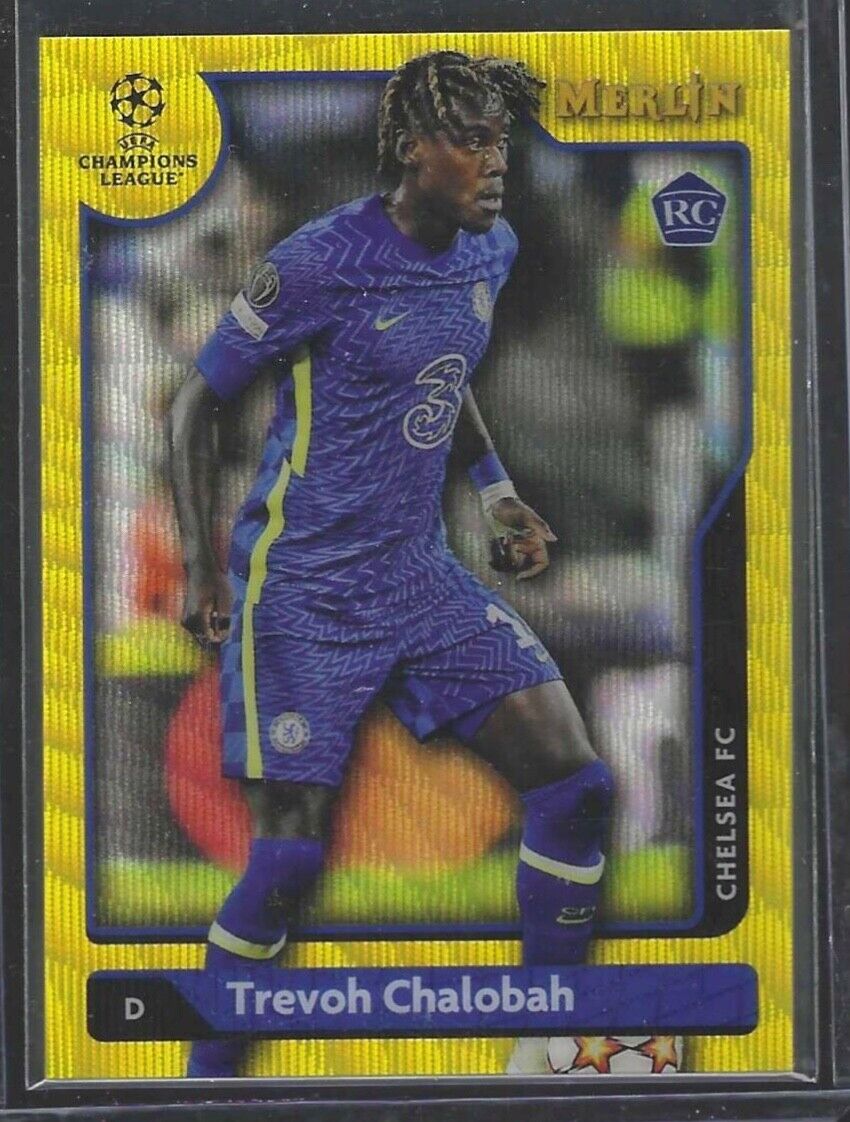 TREVOH CHALOBAH 2021-22 TOPPS MERLIN YELLOW WAVE REFRACTOR RC #D 142/225