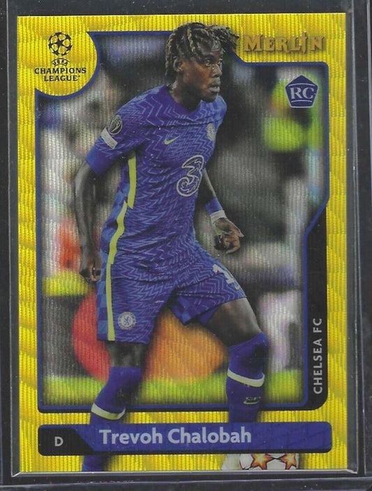 TREVOH CHALOBAH 2021-22 TOPPS MERLIN YELLOW WAVE REFRACTOR RC #D 142/225
