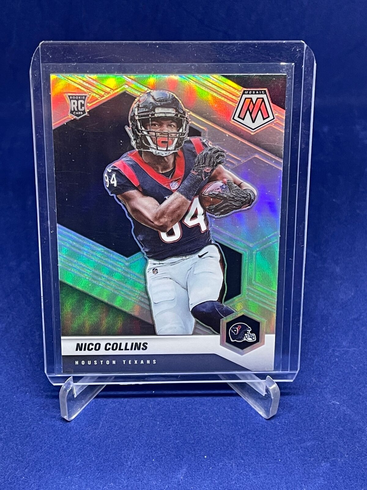NICO COLLINS 2021 PANINI MOSAIC SILVER PRIZM PHOTO VARIATION ROOKIE SP RC