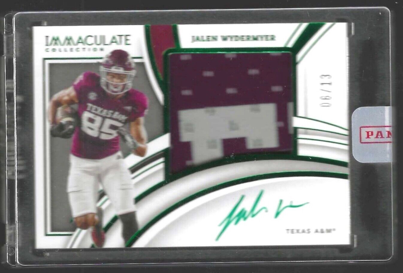 JALEN WYDERMYER 2022 PANINI IMMACULATE COLLEGIATE ROOKIE PATCH AUTO RC #D 6/13