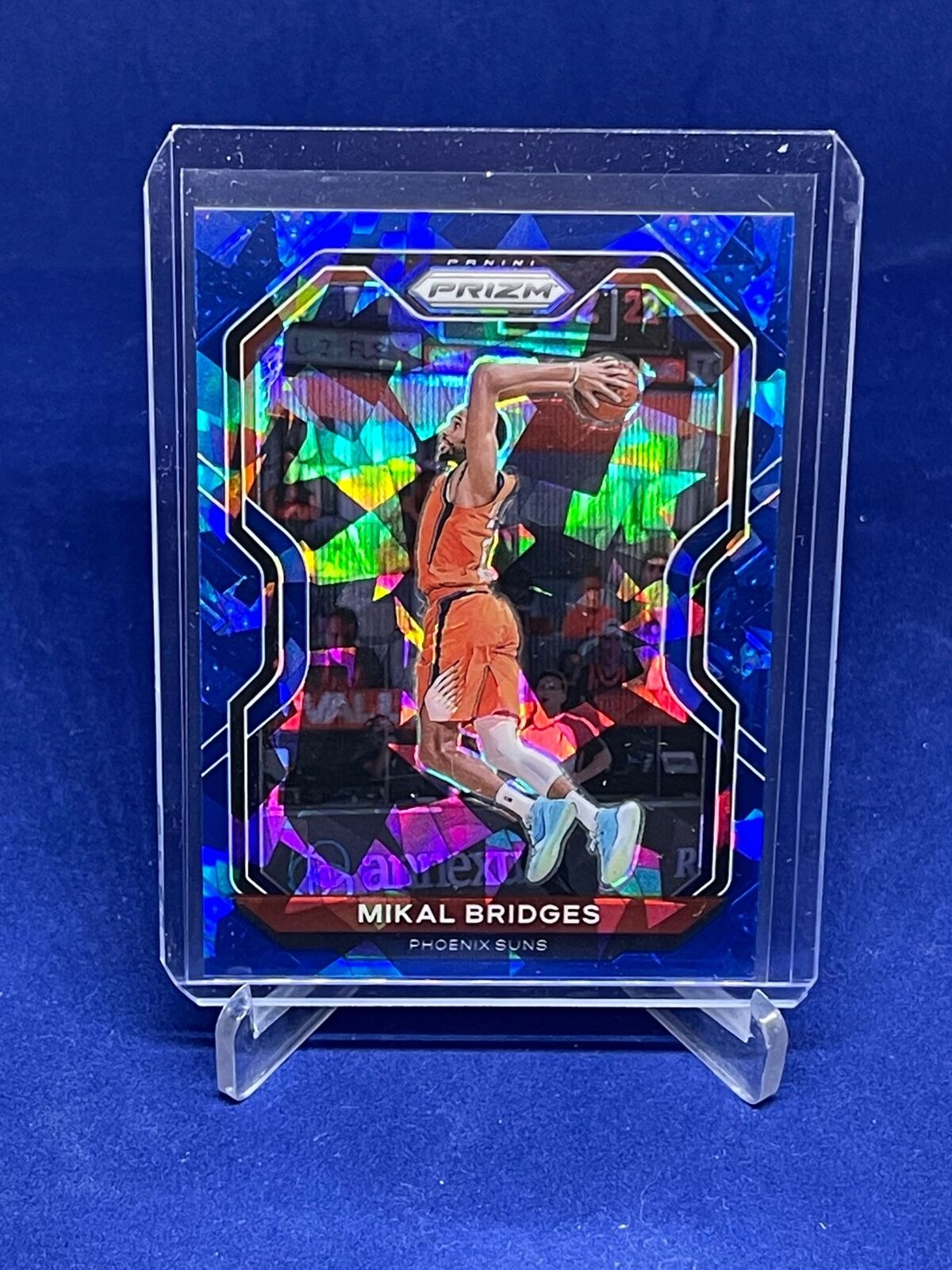 MIKAL BRIDGES 2020-21 PANINI PRIZM BLUE CRACKED ICE PRIZM #D 17/125