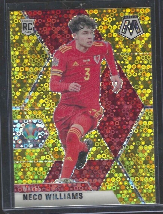 NECO WILLIAMS 2020-21 PANINI MOSAIC EURO GOLD DISCO PRIZM ROOKIE RC #D 01/10