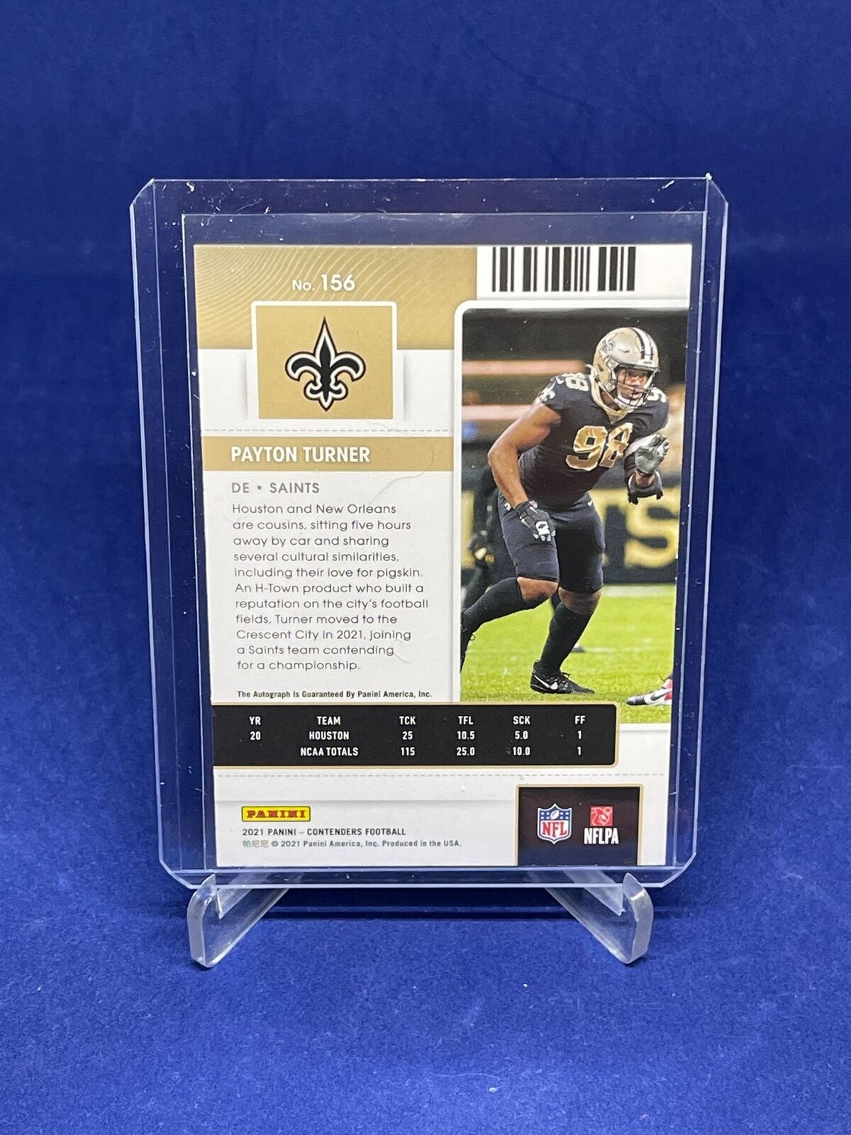 PAYTON TURNER 2021 PANINI CONTENDERS ROOKIE TICKET AUTO RC #156