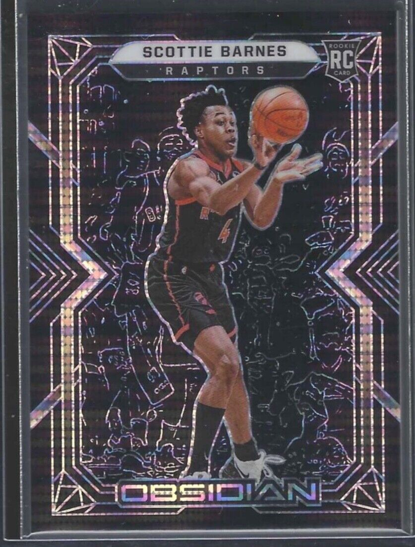 SCOTTIE BARNES 2021-22 PANINI OBSIDIAN PULSAR PRIZM ROOKIE RC SP #154