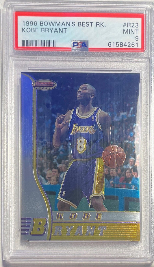 KOBE BRYANT 1996-97 BOWMAN'S BEST TRUE ROOKIE RC #R23 PSA 9 MINT