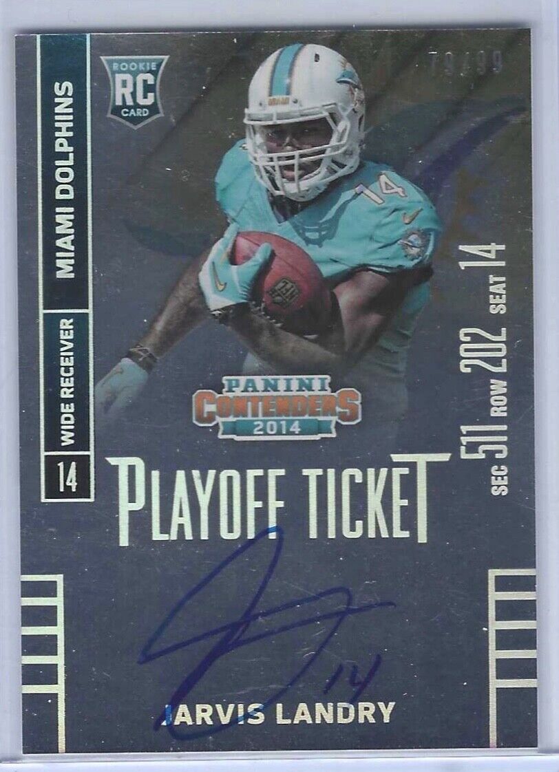 JARVIS LANDRY 2014 PANINI CONTENDERS PLAYOFF TICKET ROOKIE AUTO RC #D 79/99