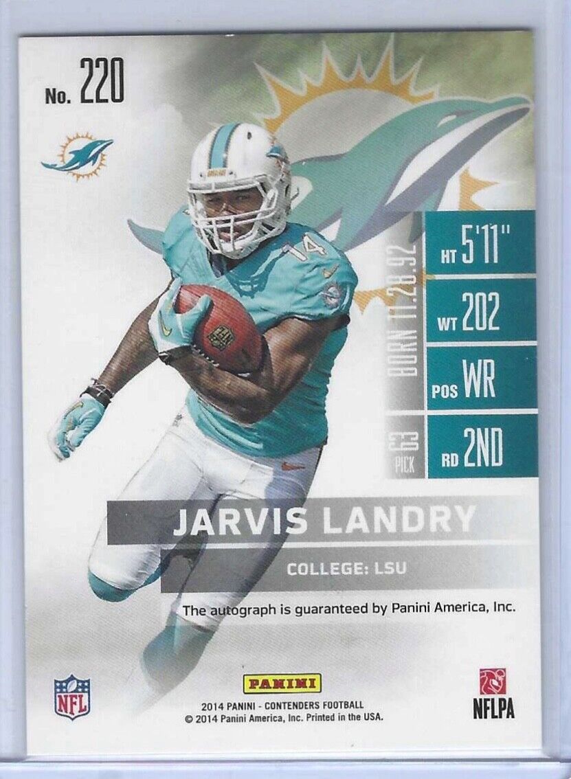 JARVIS LANDRY 2014 PANINI CONTENDERS PLAYOFF TICKET ROOKIE AUTO RC #D 79/99