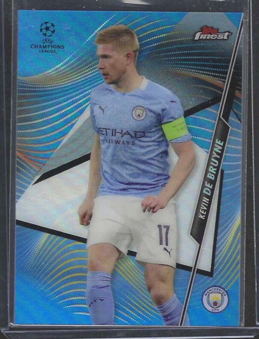KEVIN DE BRUYNE 2020-21 TOPPS FINEST BLUE REFRACTOR #D 021/150