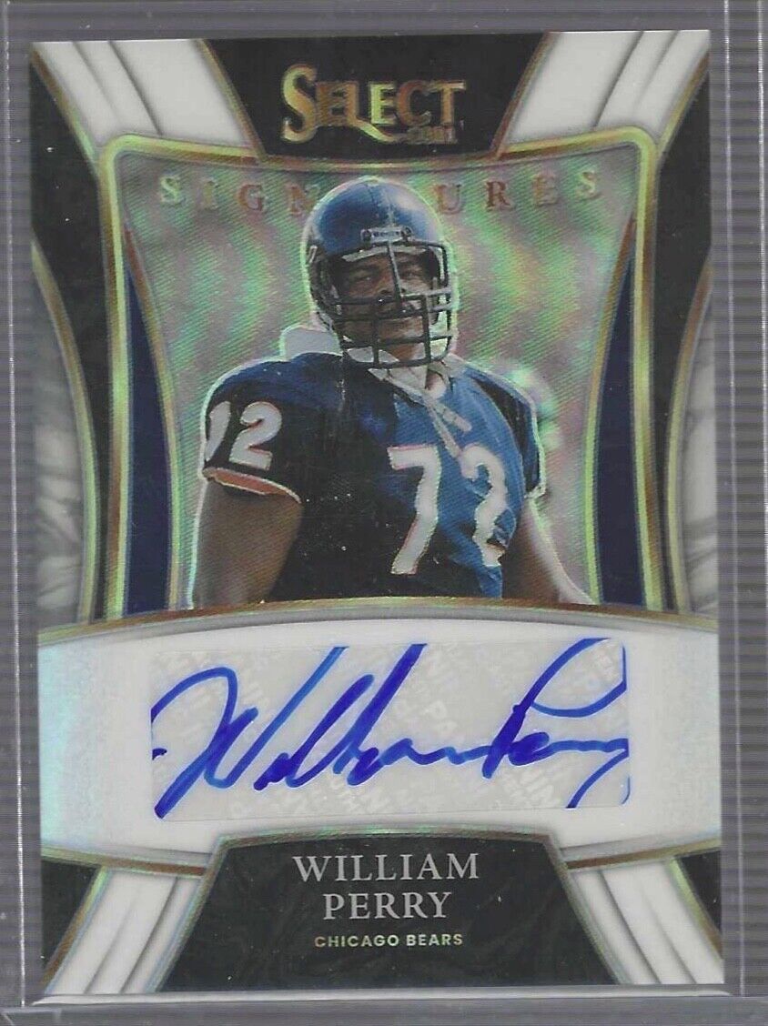 WILLIAM PERRY 2021 PANINI SELECT WHITE PRIZM SIGNATURES AUTO #D 41/50
