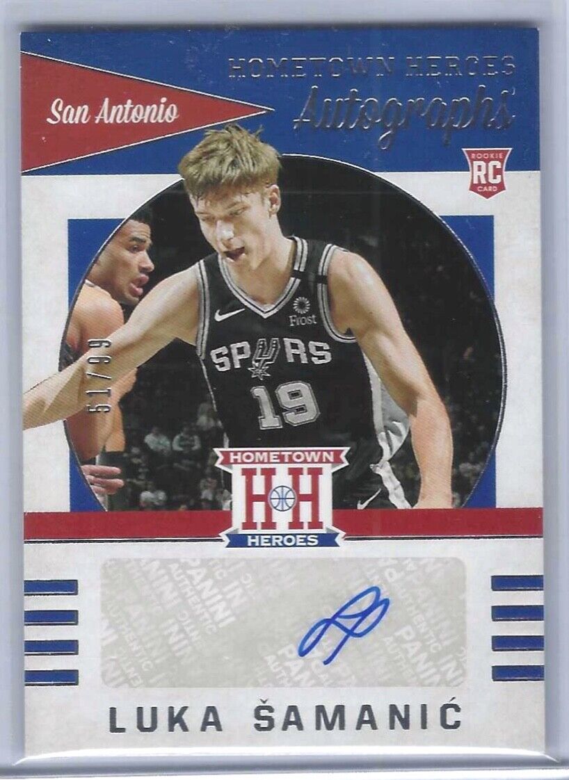 LUKA SAMANIC 2019-20 PANINI CHRONICLES HOMETOWN HEROES ROOKIE AUTO RC #D 51/99