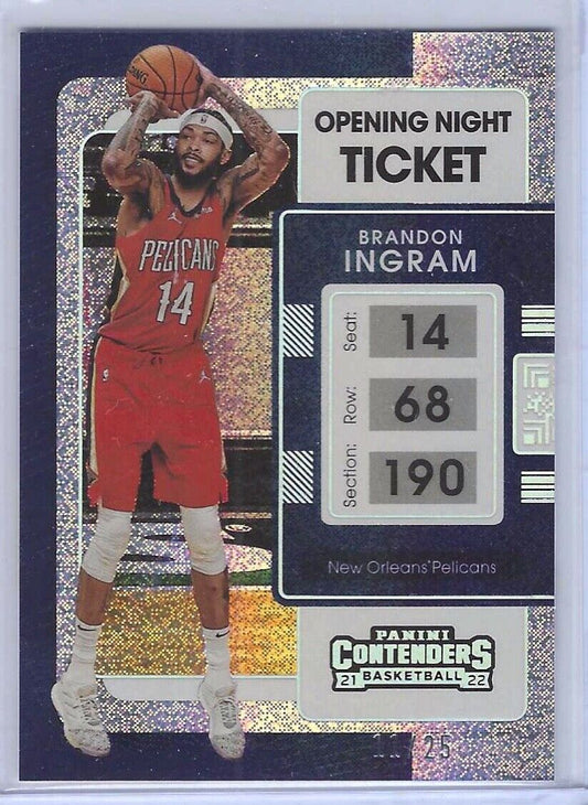 BRANDON INGRAM 2021-22 PANINI CONTENDERS OPENING DAY TICKET SPARKLE #D 11/25