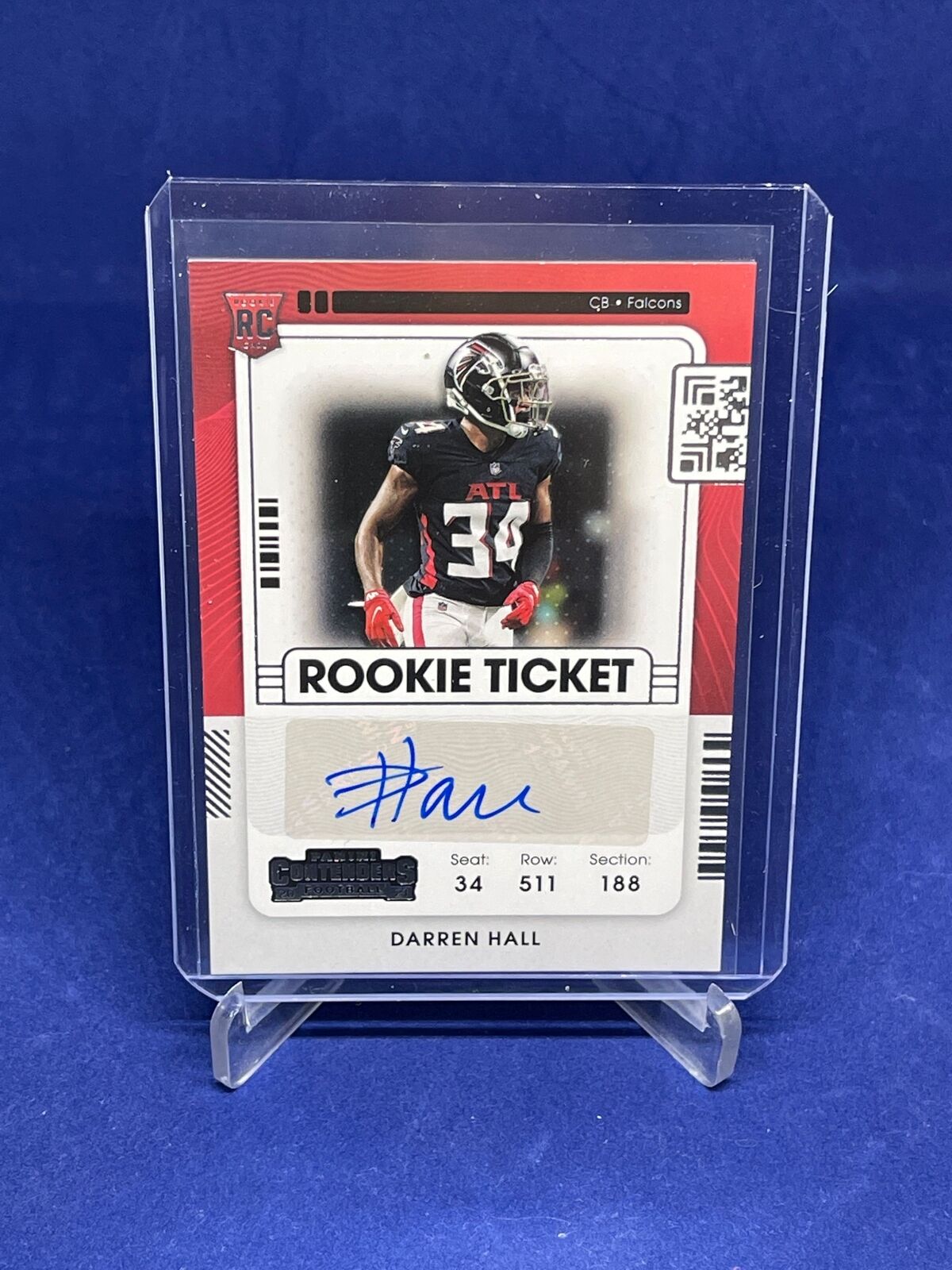 DARREN HALL 2021 PANINI CONTENDERS ROOKIE TICKET AUTO RC #200