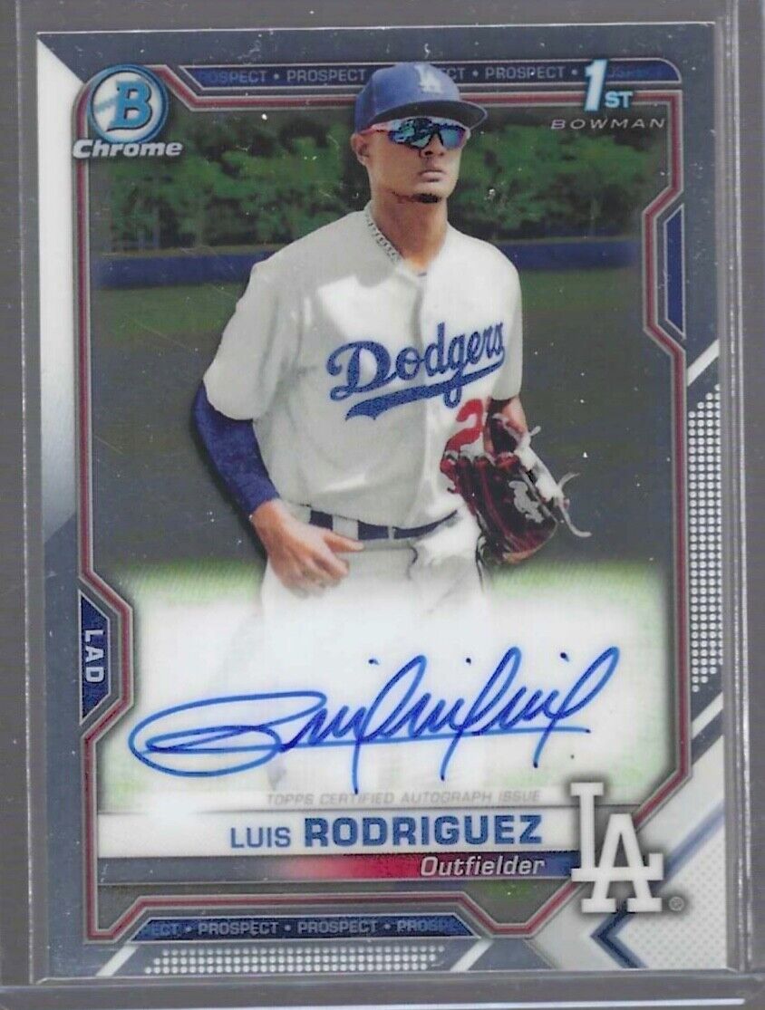 LUIS RODRIGUEZ 2021 BOWMAN CHROME 1ST PROSPECT ON CARD AUTO #CPA-LR