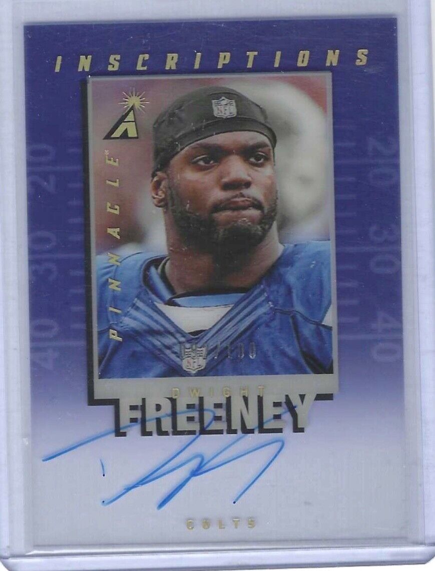 DWIGHT FREENEY 2020 PANINI PINNACLE INSCRIPTIONS ACETATE AUTO #D 002/100