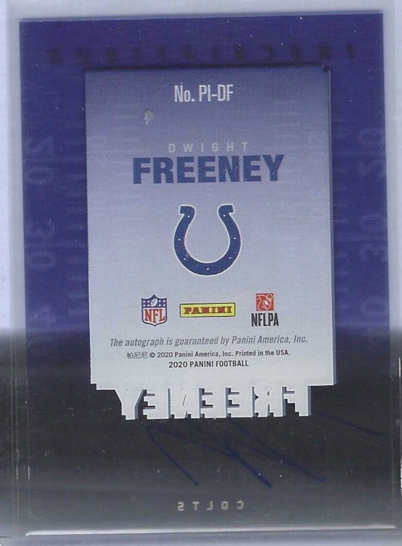 DWIGHT FREENEY 2020 PANINI PINNACLE INSCRIPTIONS ACETATE AUTO #D 002/100