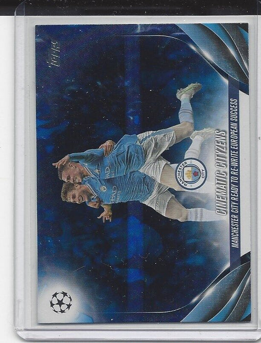 ALVAREZ FODEN CINEMATIC CITYZENS 2023-24 TOPPS CLUB COMPETITNS BLUE INFERNO /125