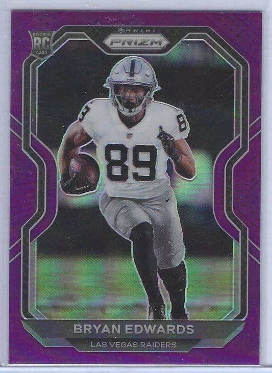 BRYAN EDWARDS 2020 PANINI PRIZM PURPLE PRIZM RC #D 095/125