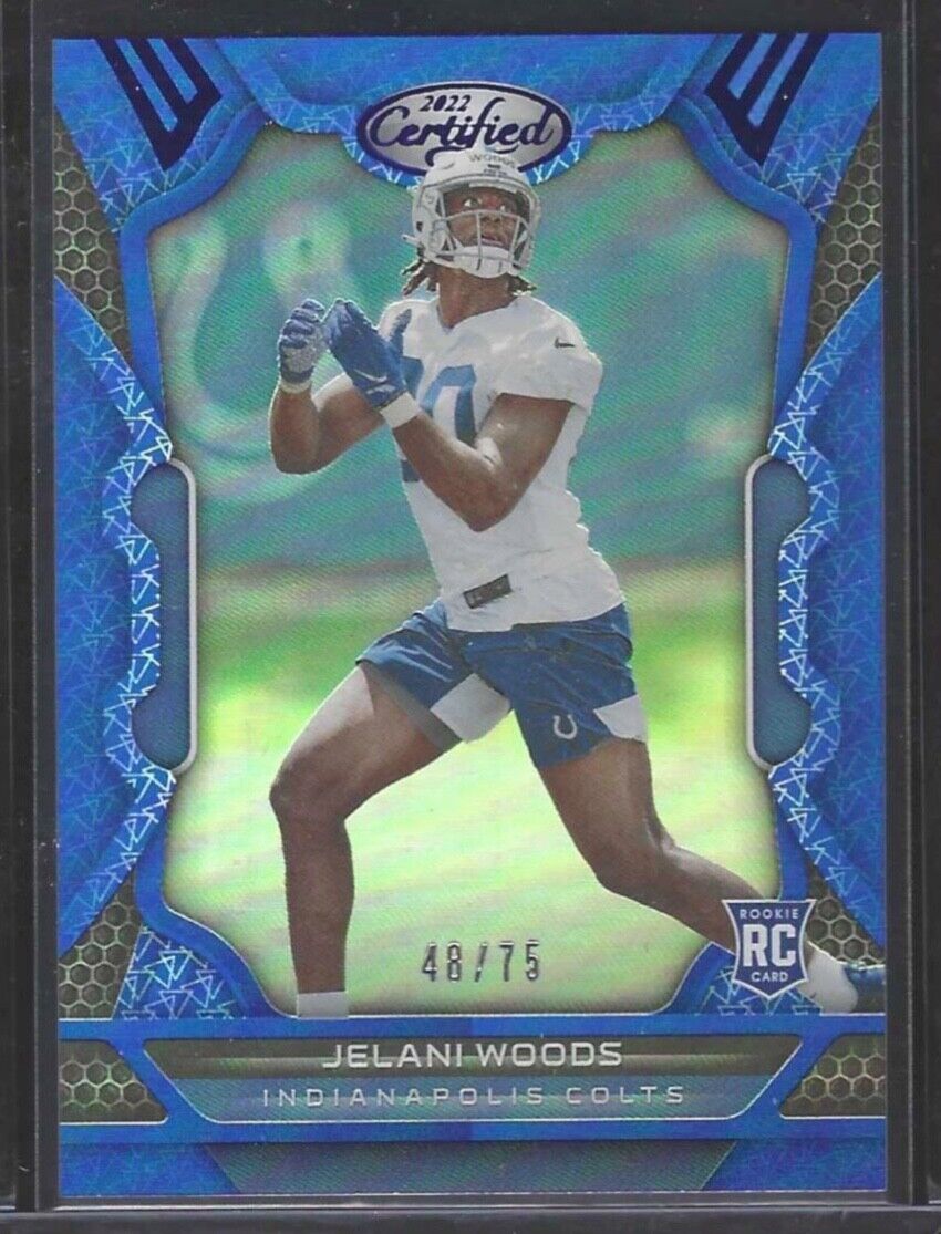 JELANI WOODS 2022 PANINI CERTIFIED BLUE FOIL ROOKIE RC #D 48/75