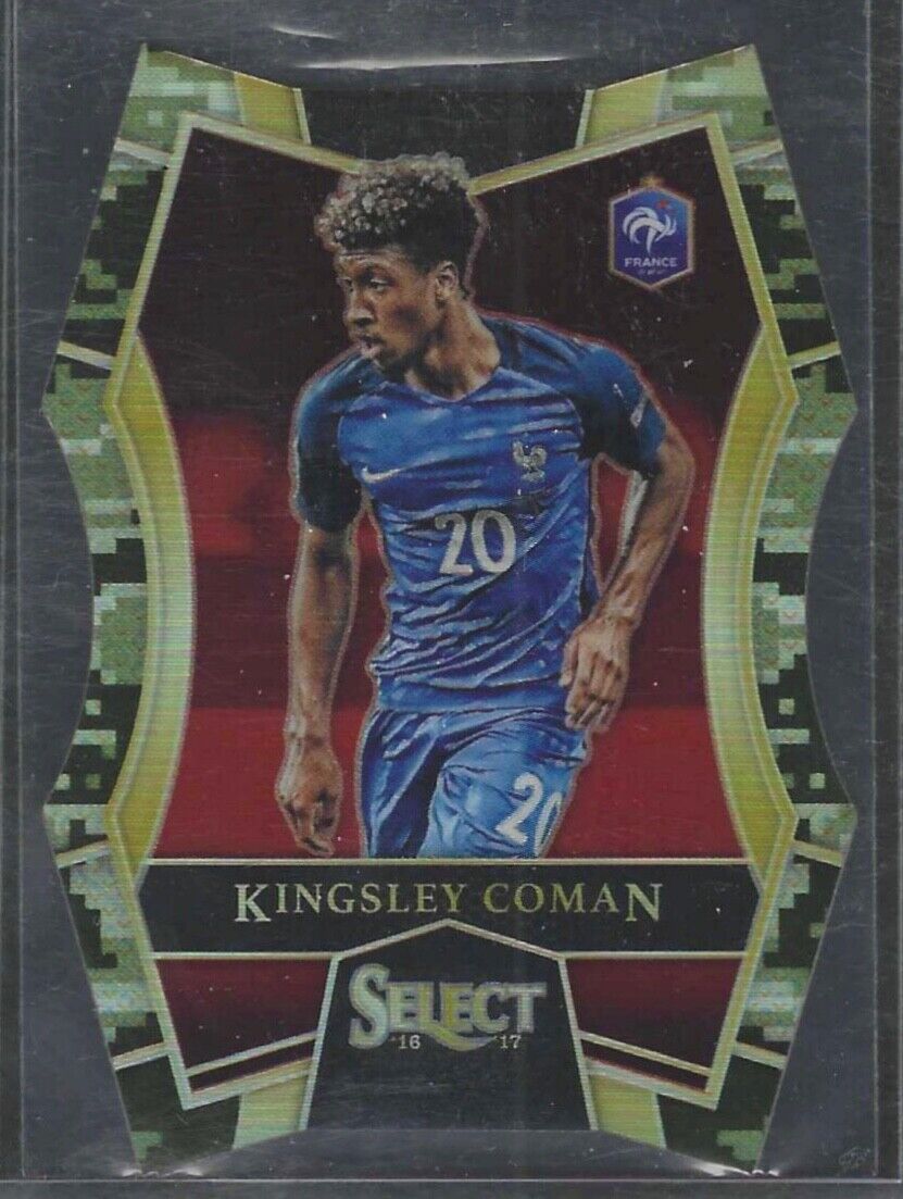 KINGSLEY COMAN 2016-17 PANINI SELECT FRANCE CAMO PRIZM DIE CUT RC #D 17/20