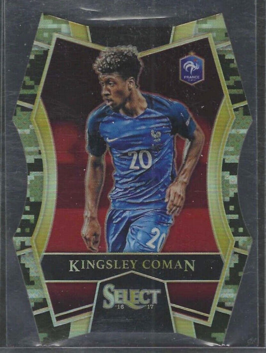 KINGSLEY COMAN 2016-17 PANINI SELECT FRANCE CAMO PRIZM DIE CUT RC #D 17/20