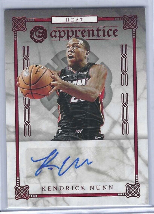 KENDRICK NUNN 2019-20 PANINI CHRONICLES EXCALIBUR RED APPRENTICE AUTO RC #AP-KNU