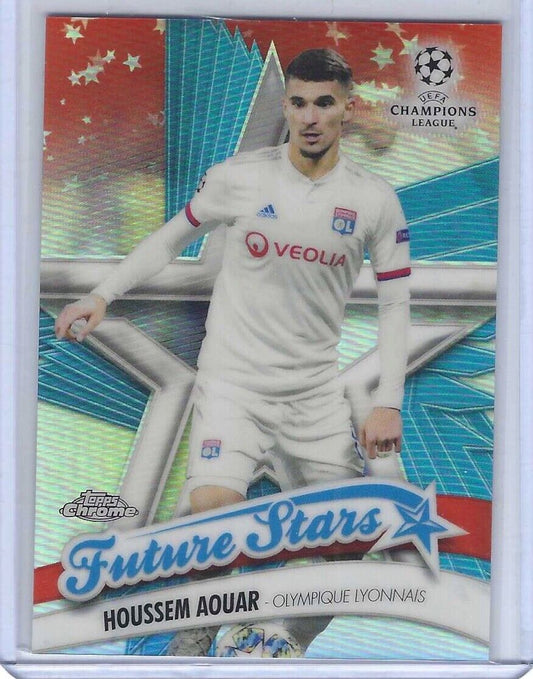 HOUSSEM AOUAR 2019-20 TOPPS CHROME UEFA FUTURE STARS ORANGE REFRACTOR RC #D /25