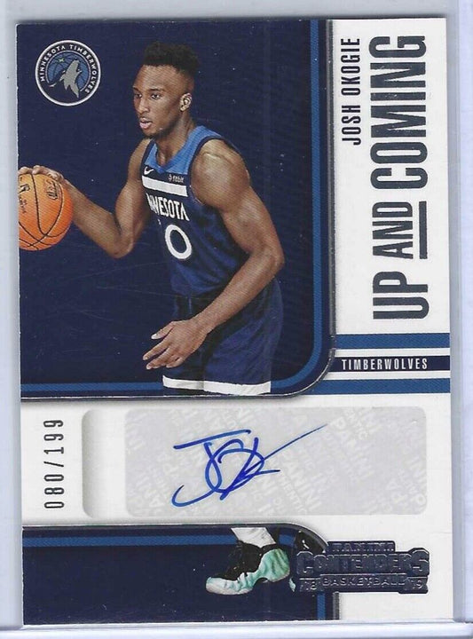 JOSH OKOGIE 2018-19 PANINI CONTENDERS UP AND COMING ROOKIE AUTO RC #D /199