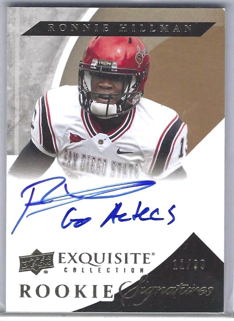RONNIE HILLMAN 2012 UPPER DECK EXQUISITE COLLECTION ROOKIE AUTO RC #D 11/99