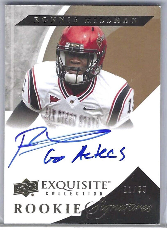 RONNIE HILLMAN 2012 UPPER DECK EXQUISITE COLLECTION ROOKIE AUTO RC #D 11/99