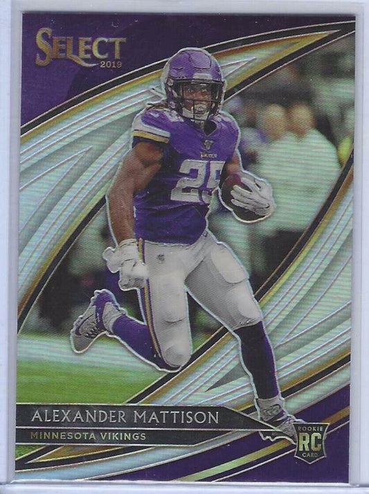 ALEXANDER MATTISON 2019 PANINI SELECT FIELD LEVEL SILVER PRIZM RC #284