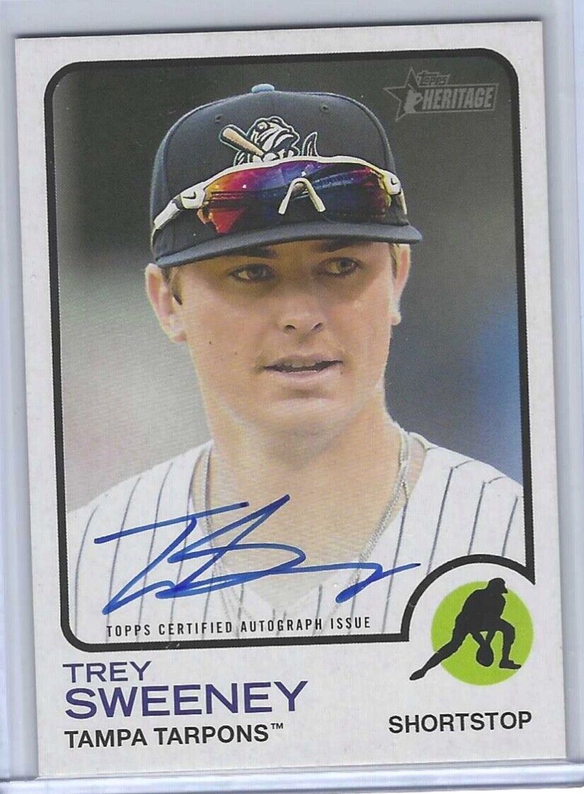 TREY SWEENEY 2022 TOPPS HERITAGE MINOR LEAGUE PROSPECT REAL ONE AUTO #ROA-TS