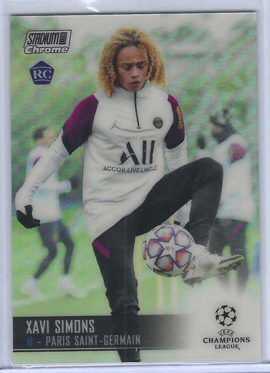 XAVI SIMONS 2020-21 TOPPS STADIUM CLUB CHROME REFRACTOR ROOKIE RC #63