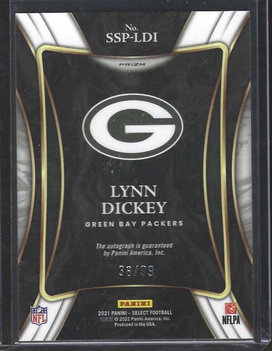 LYNN DICKEY 2021 PANINI SELECT BLUE PRIZM AUTO #D 38/99