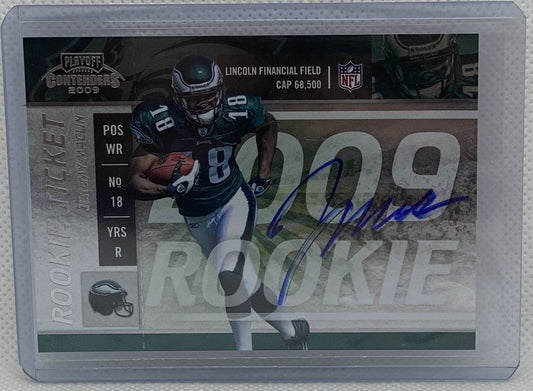 JEREMY MACLIN 2009 PLAYOFF CONTENDERS ROOKIE TICKET ON CARD AUTO RC #110